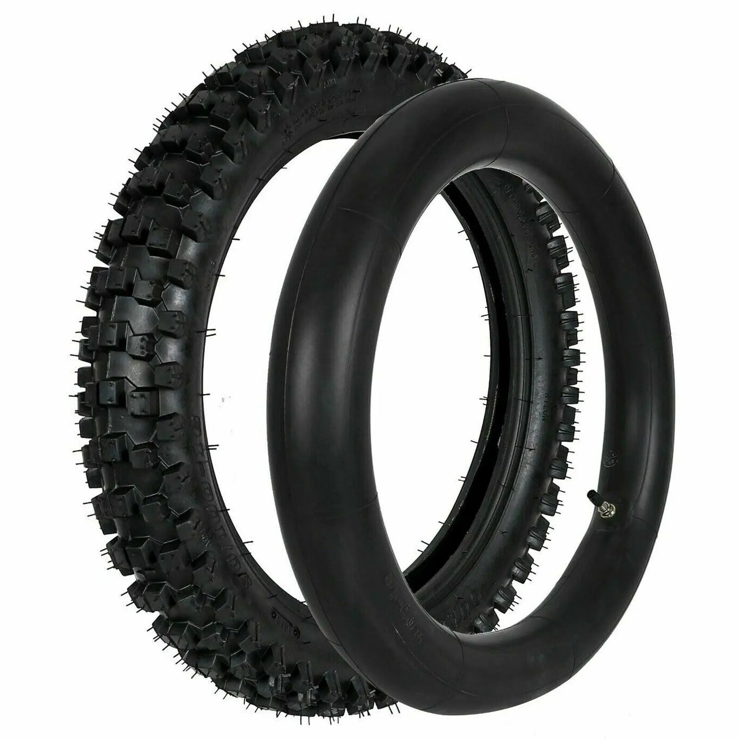 Black Front Rear Tire Tube Kit 70/100-19 90/100-16 Fit for 50cc - 150cc Dirt Pit Bike Motocross Off-road