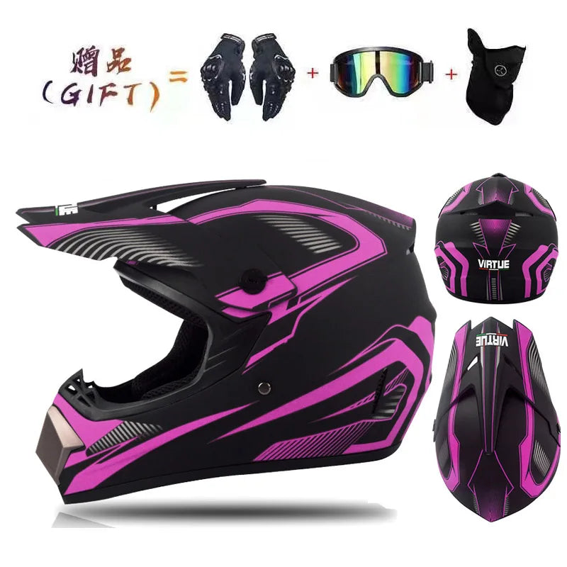 Send 3 pieces gift motorcycle helmet children off-road helmet bike downhill AM DH cross helmet capacete motocross casco