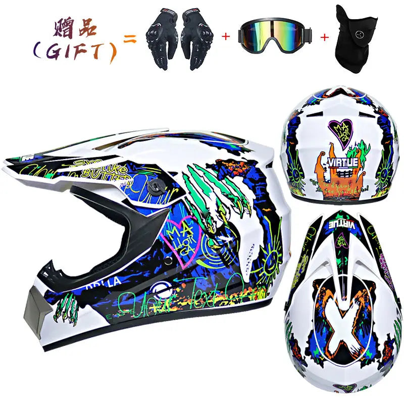 Send 3 pieces gift motorcycle helmet children off-road helmet bike downhill AM DH cross helmet capacete motocross casco