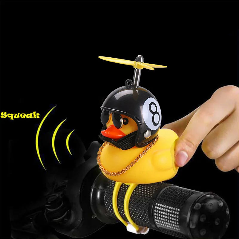 Motor Accessories Yellow Duck with Helmet for Bike Without Lights Auto Car Accessories Duck In The Car Car Interior Decoration