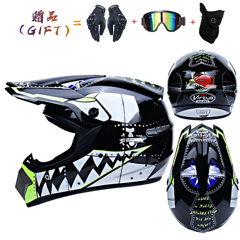 Send 3 pieces gift motorcycle helmet children off-road helmet bike downhill AM DH cross helmet capacete motocross casco