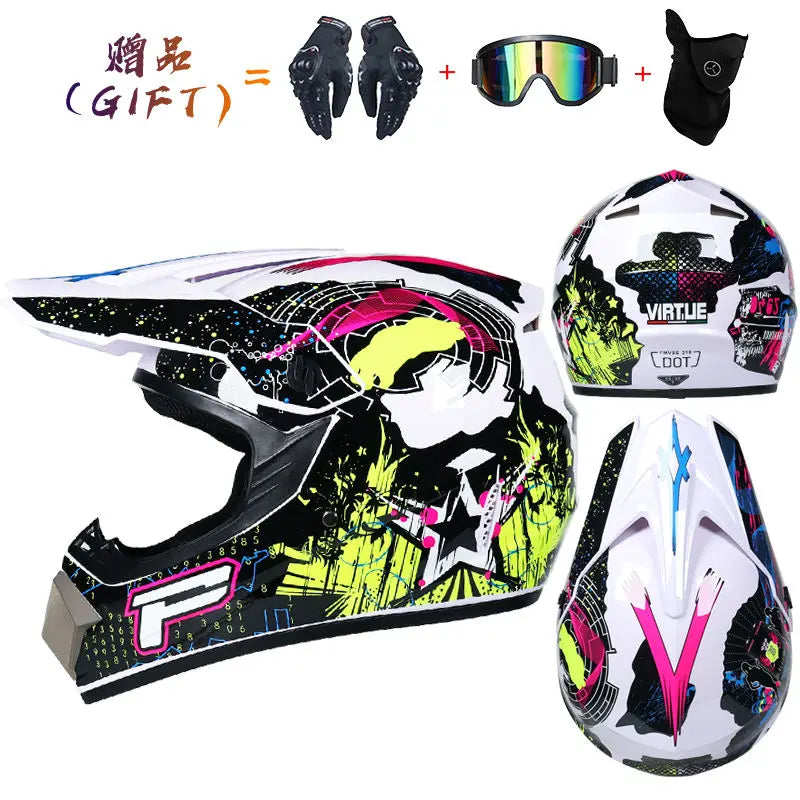 Send 3 pieces gift motorcycle helmet children off-road helmet bike downhill AM DH cross helmet capacete motocross casco