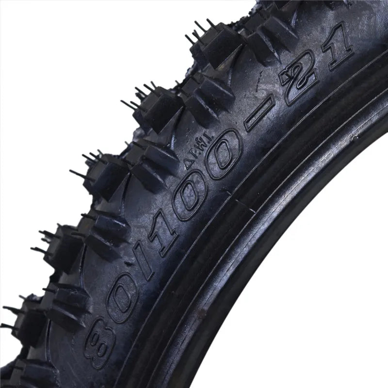 TDPRO 3.00-21" 80/100-21 Front Tyre Tire+Inner Tube 110/90-18"Inch Rear Knobby Tires+Rubber Tube New for Motocross Pit Dirt bike