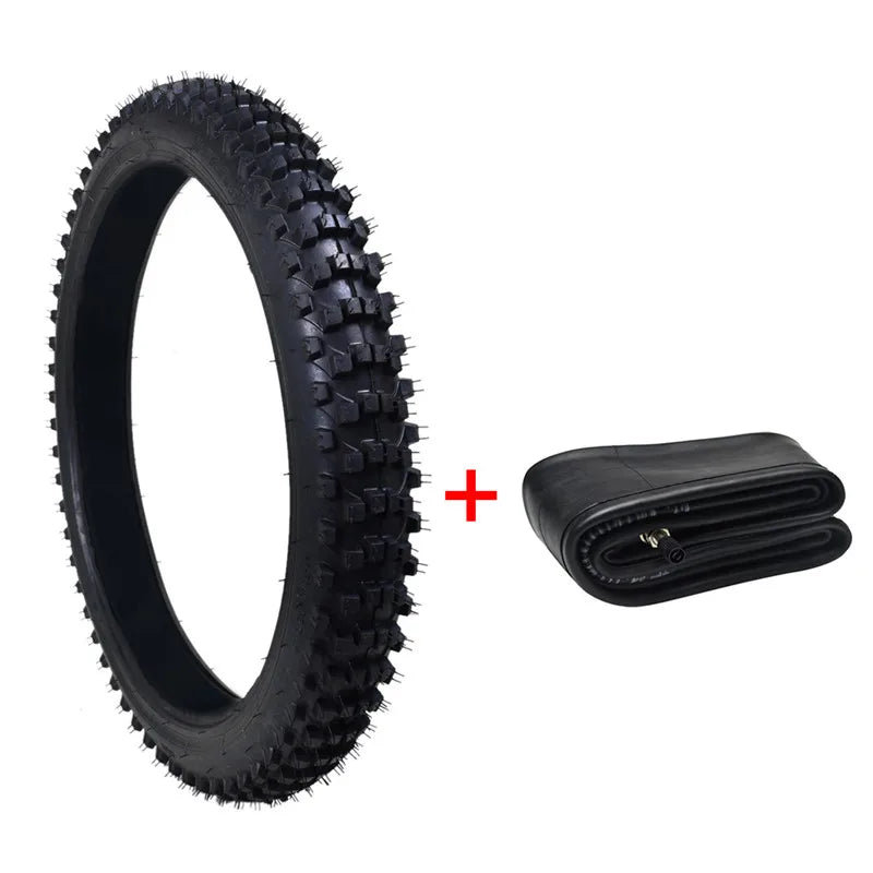 TDPRO 3.00-21" 80/100-21 Front Tyre Tire+Inner Tube 110/90-18"Inch Rear Knobby Tires+Rubber Tube New for Motocross Pit Dirt bike