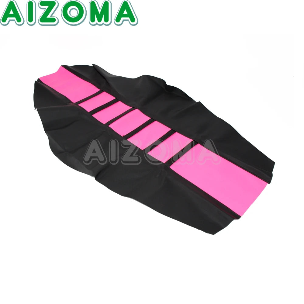 Pink Enduro Motorcycle Anti-Slip Gripper Soft Seat Cover For Honda Kawasaki Suzuki Yamaha Dirt Bike Seat Cushion Pad Protector