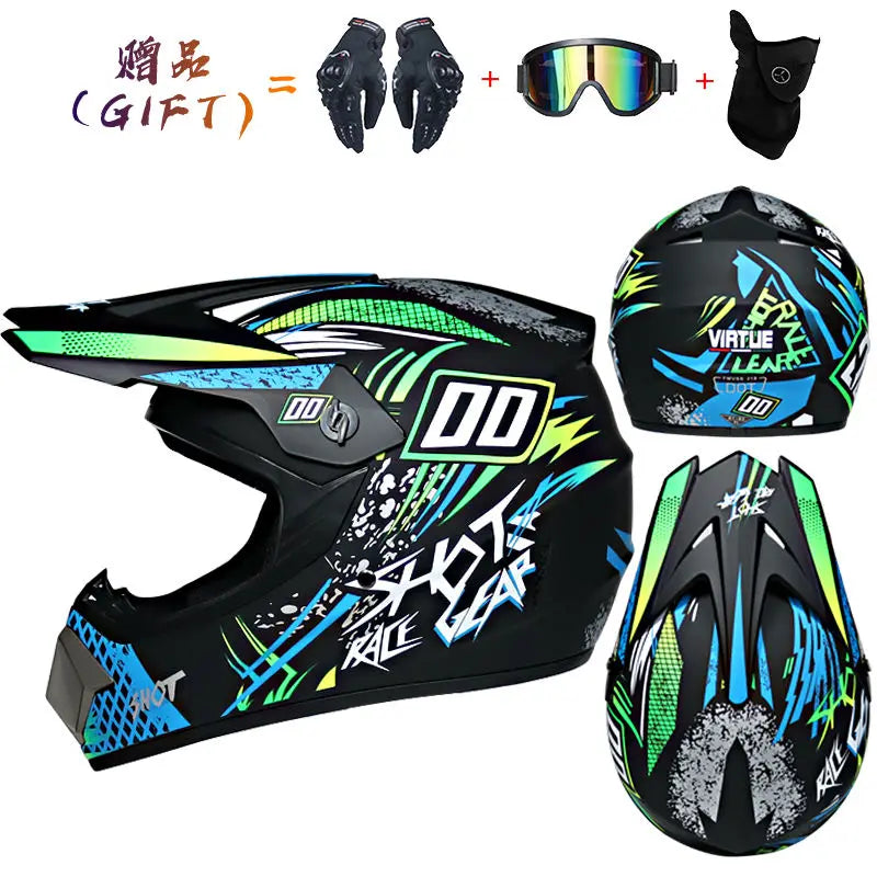 Send 3 pieces gift motorcycle helmet children off-road helmet bike downhill AM DH cross helmet capacete motocross casco