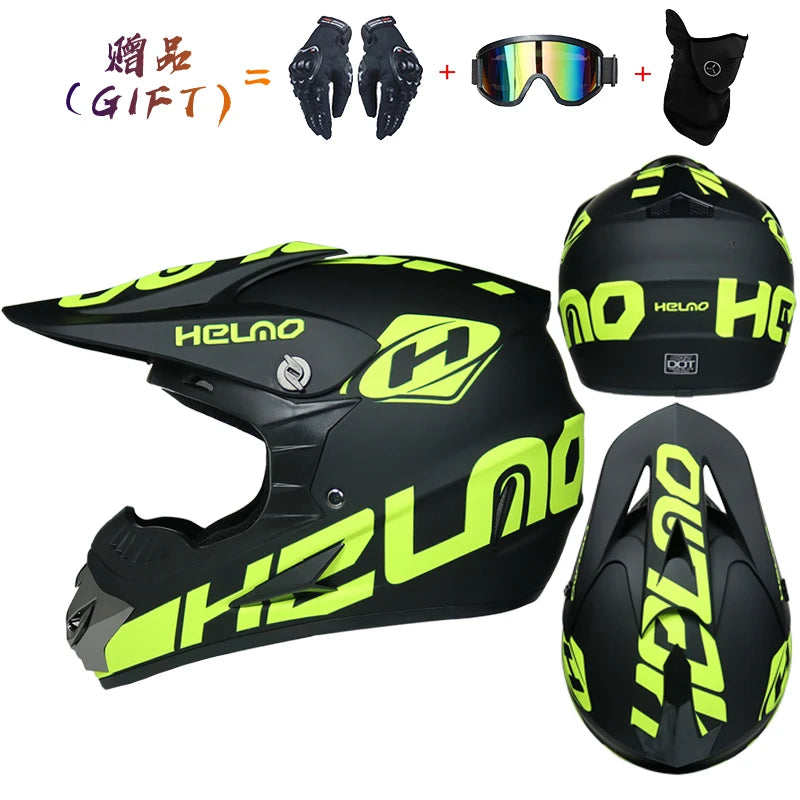 Send 3 pieces gift motorcycle helmet children off-road helmet bike downhill AM DH cross helmet capacete motocross casco