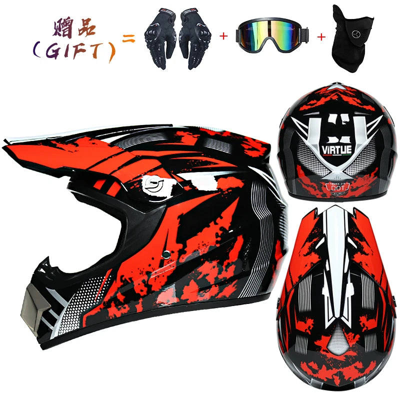 Send 3 pieces gift motorcycle helmet children off-road helmet bike downhill AM DH cross helmet capacete motocross casco