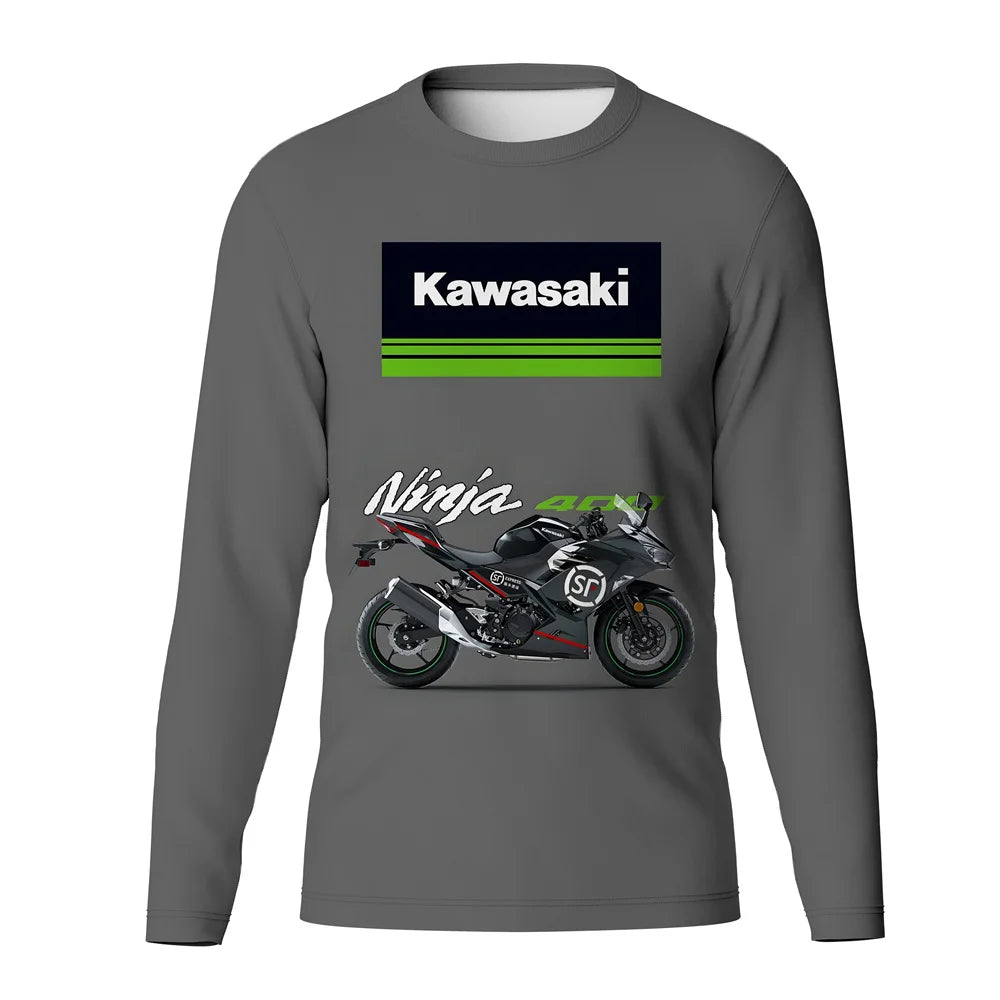 Kawasaki Men's Fishing T-Shirt 2024 New Fishing Clothing Outdoor Sports Long Sleeve Fishing Jerseys Breathable UV Protection Top