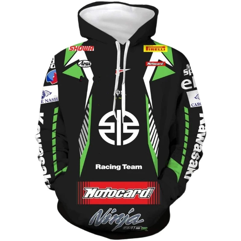 New best-selling motorcycle extreme sports casual fashion hoodie for autumn and winter 2024 men's and women's plus size hoodie