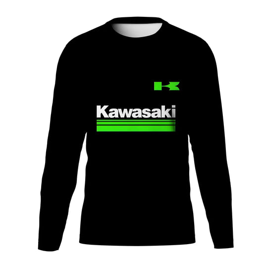 Kawasaki Men's Fishing T-Shirt 2024 New Fishing Clothing Outdoor Sports Long Sleeve Fishing Jerseys Breathable UV Protection Top