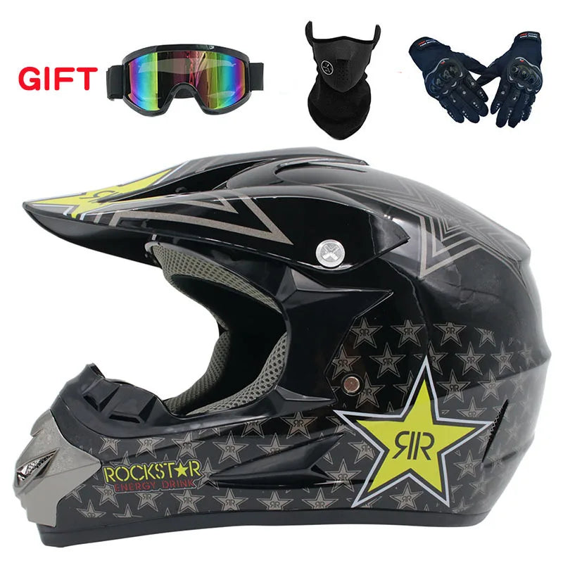 Man Woman Motocross Motorcycle Helmet ATV Motocross MTB MTB DH Racing Helmet Cross Helm Capacetes Send 3 pieces gift.