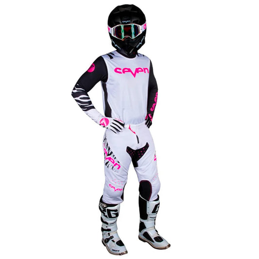 2024.1 SEVEN White Red Mx Jersey Set Off Road Motorcycle Race Wear Dirt Bike Motocross Gear Set Moto Suit