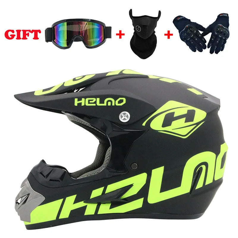 Man Woman Motocross Motorcycle Helmet ATV Motocross MTB MTB DH Racing Helmet Cross Helm Capacetes Send 3 pieces gift.