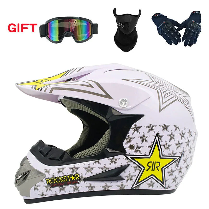 Man Woman Motocross Motorcycle Helmet ATV Motocross MTB MTB DH Racing Helmet Cross Helm Capacetes Send 3 pieces gift.