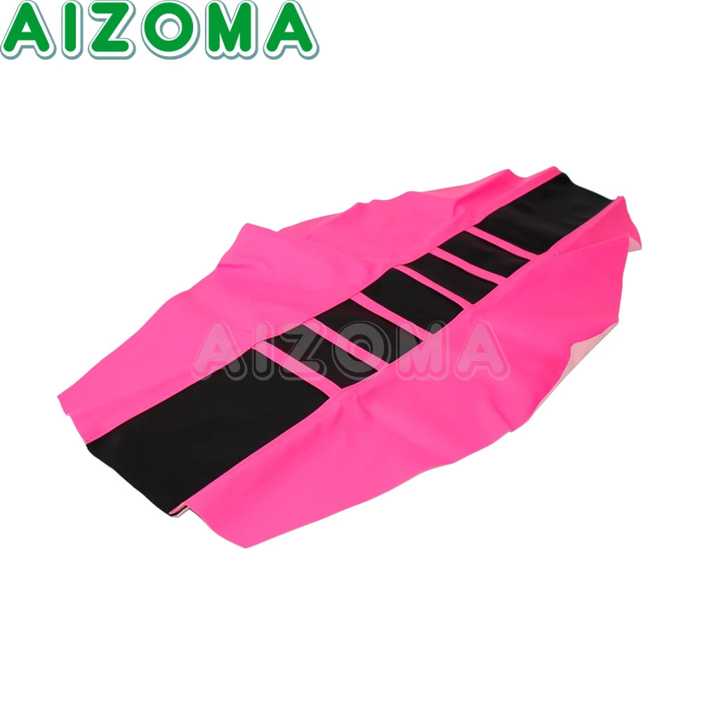 Pink Enduro Motorcycle Anti-Slip Gripper Soft Seat Cover For Honda Kawasaki Suzuki Yamaha Dirt Bike Seat Cushion Pad Protector