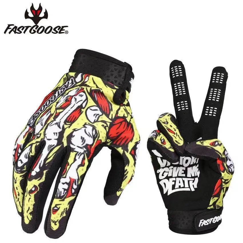 Skeleton Gloves Motorcycle Motocross Off Road MX BMX MTB ATV Guantes Moto Bicycle Touch Screen Cycling Gloves