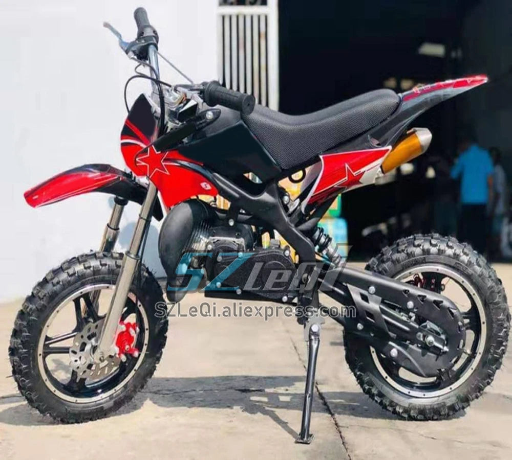 49/50CC 4 Stroke ATV OFF-road Gasoline Motorcycle Racing MOTO Dirt Bike Motorbike For Adult Children Boy Girl Child Student Men