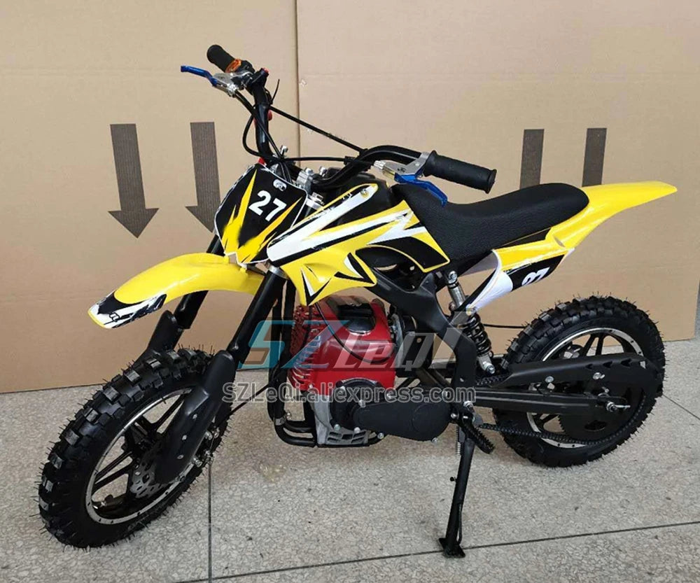 49/50CC 4 Stroke ATV OFF-road Gasoline Motorcycle Racing MOTO Dirt Bike Motorbike For Adult Children Boy Girl Child Student Men