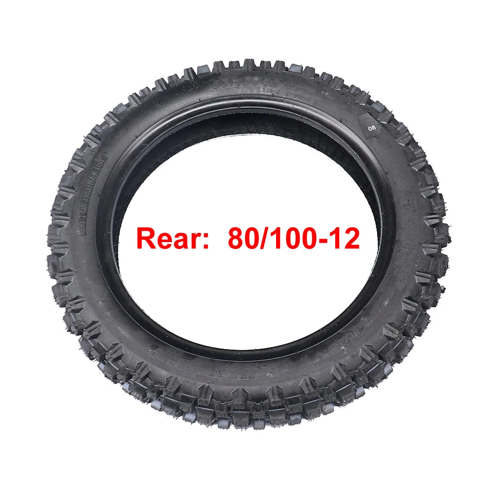 60/100-14 Front 80/100-12 (3.00-12) Rear Wheel Tire 12inch Deep Teeth Tyre For Chinese Kayo BSE Dirt Pit Bike OffRoad Motorcycle