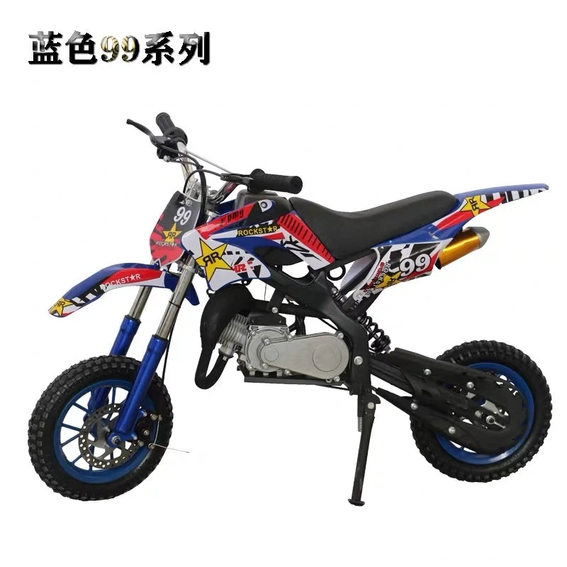 49Cc Off-Road Motorcycle Children's Mountain Motorcycle Mini Locomotive Gasoline Small Off-Road Two-Wheel Competitive Small Part