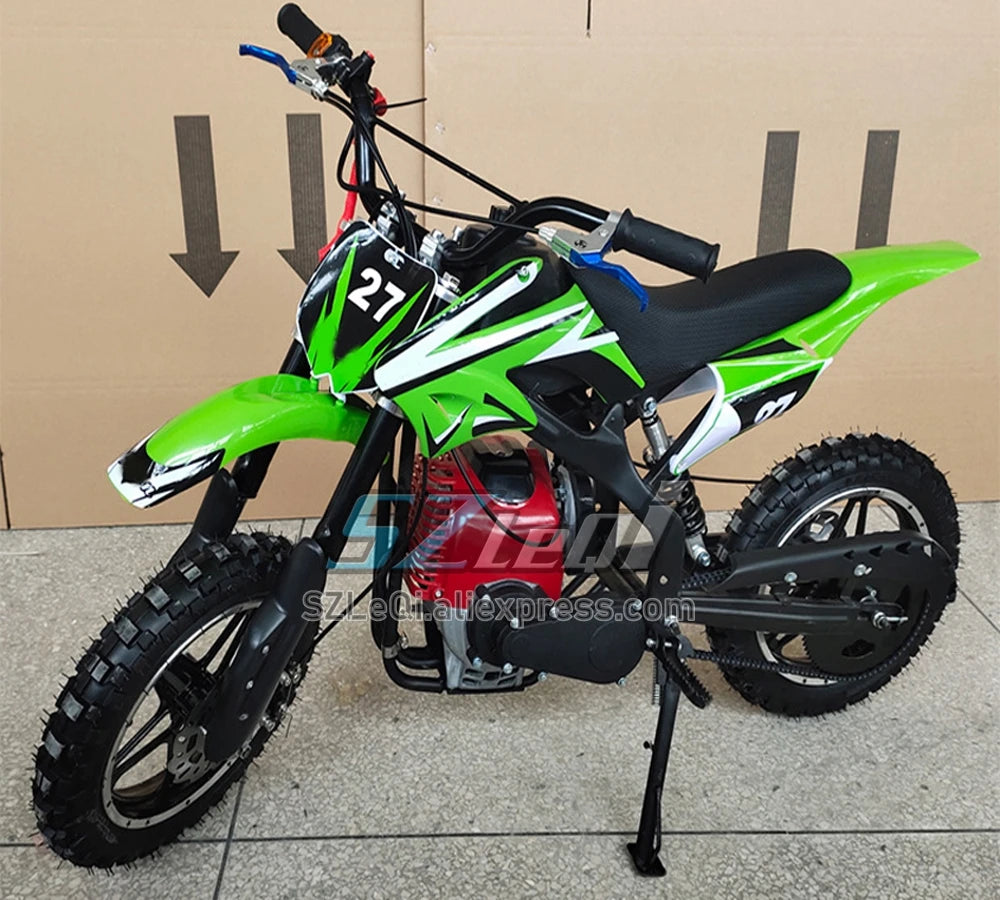 49/50CC 4 Stroke ATV OFF-road Gasoline Motorcycle Racing MOTO Dirt Bike Motorbike For Adult Children Boy Girl Child Student Men