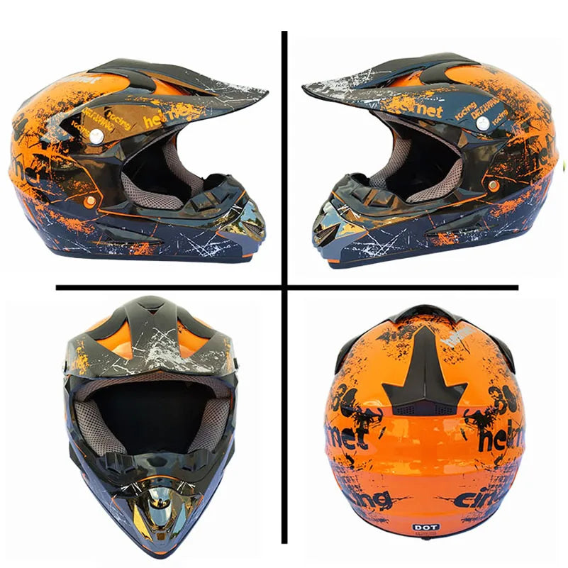 Man Woman Motocross Motorcycle Helmet ATV Motocross MTB MTB DH Racing Helmet Cross Helm Capacetes Send 3 pieces gift.