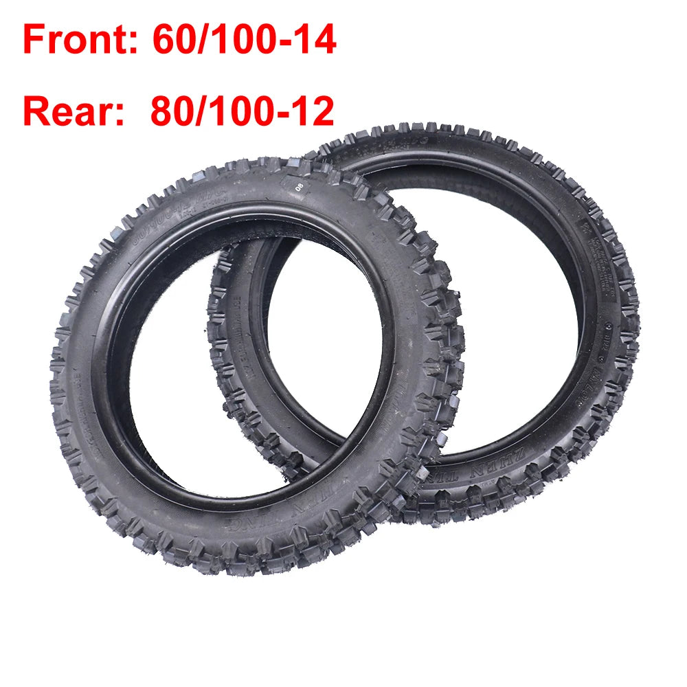 60/100-14 Front 80/100-12 (3.00-12) Rear Wheel Tire 12inch Deep Teeth Tyre For Chinese Kayo BSE Dirt Pit Bike OffRoad Motorcycle