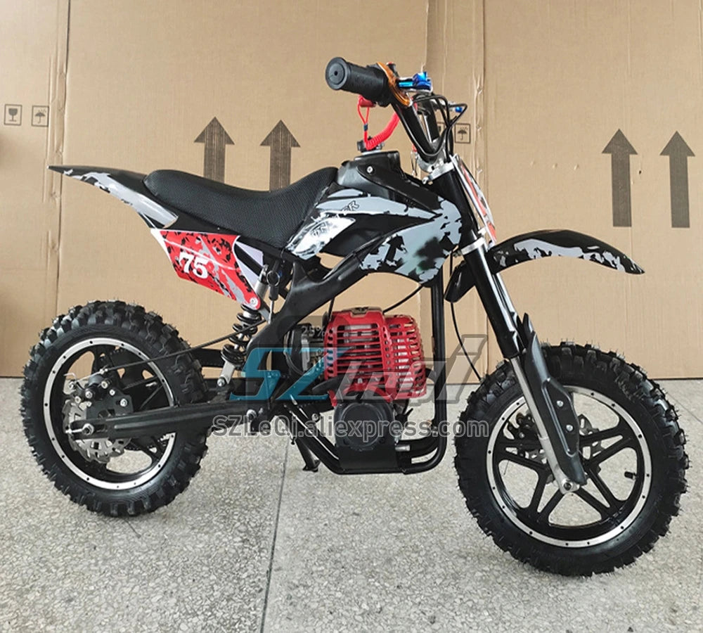 49/50CC 4 Stroke ATV OFF-road Gasoline Motorcycle Racing MOTO Dirt Bike Motorbike For Adult Children Boy Girl Child Student Men