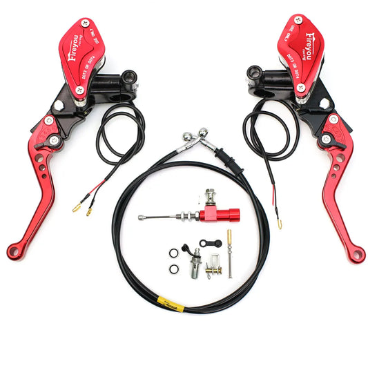 Motorcycle Hydraulic Clutch Kit Brake Master Cylinder Oil Hose Brake Levers Kit For Honda Yamaha Suzuki Kawasaki Dirt Bike