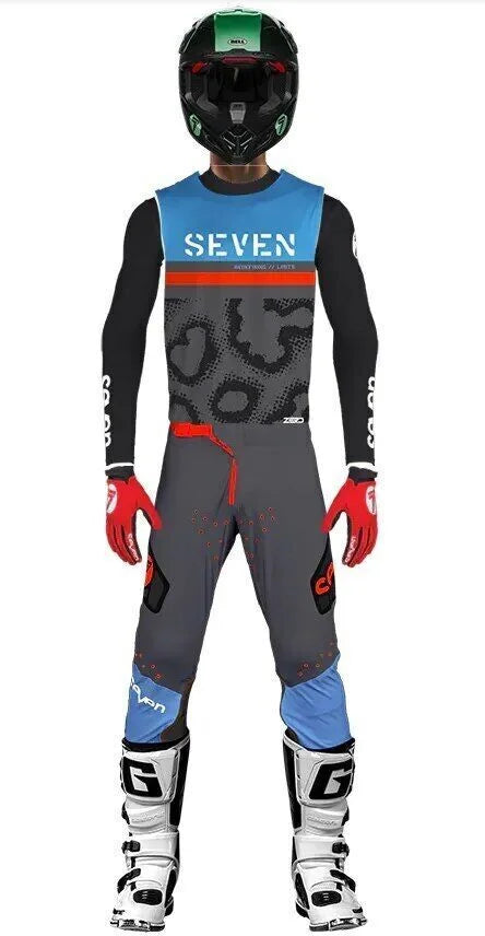 2024 SEVEN MX Red Gear Set Off Road Motorcycle Race Wear Dirt Bike Motocross Jersey Set Moto Combo