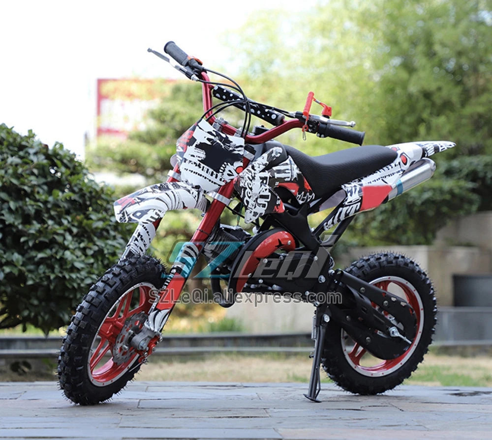 49/50CC 4 Stroke ATV OFF-road Gasoline Motorcycle Racing MOTO Dirt Bike Motorbike For Adult Children Boy Girl Child Student Men