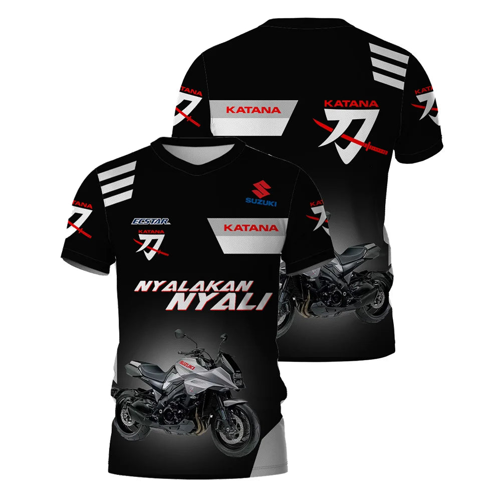 Summer New MOTO GP Motorcycle Quick Drying Riding Suit Suzuki Team Hot Selling T-shirt Men's Oversized Breathable Cycling wear