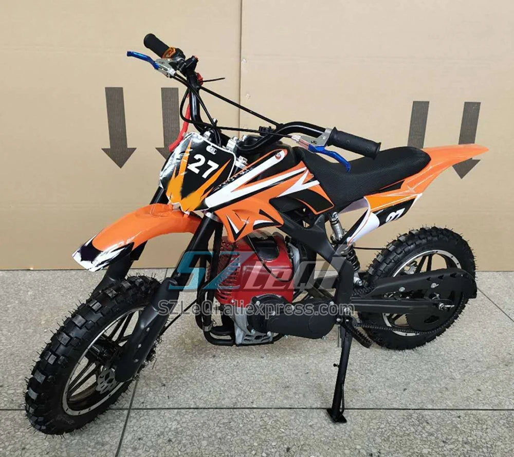 49/50CC 4 Stroke ATV OFF-road Gasoline Motorcycle Racing MOTO Dirt Bike Motorbike For Adult Children Boy Girl Child Student Men