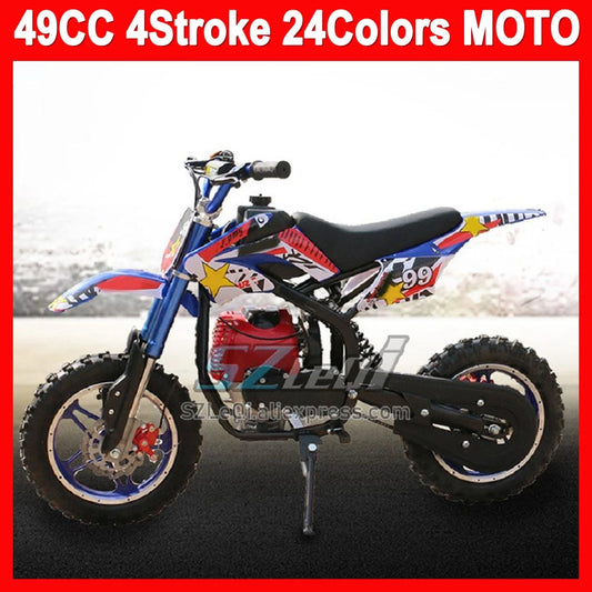 49/50CC 4 Stroke ATV OFF-road Gasoline Motorcycle Racing MOTO Dirt Bike Motorbike For Adult Children Boy Girl Child Student Men