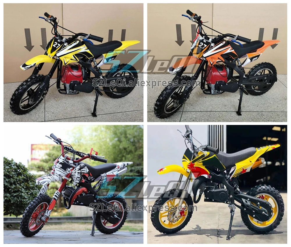 49/50CC 4 Stroke ATV OFF-road Gasoline Motorcycle Racing MOTO Dirt Bike Motorbike For Adult Children Boy Girl Child Student Men