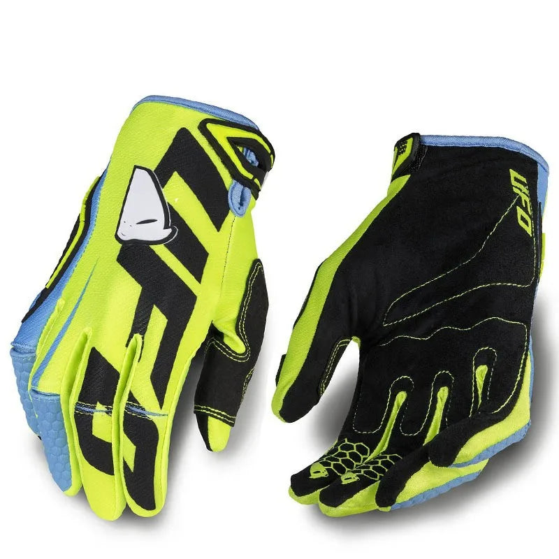 Latest Version UFO Fashion Off-road Motorcycle Gloves Men Women Mountain Bike Gloves BMX Soft Breathable Motocross Racing Gloves