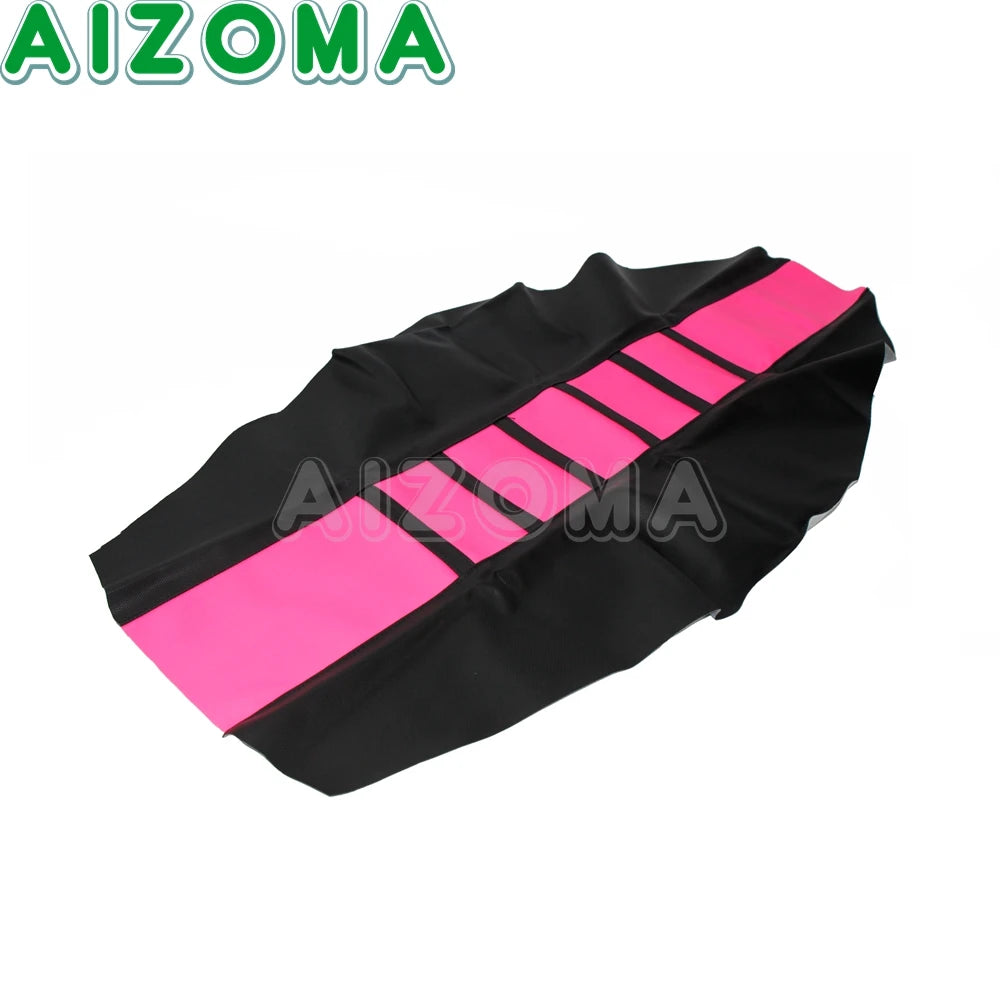 Pink Enduro Motorcycle Anti-Slip Gripper Soft Seat Cover For Honda Kawasaki Suzuki Yamaha Dirt Bike Seat Cushion Pad Protector