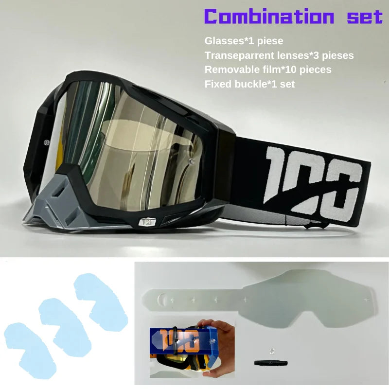 Men Motocross Goggles HD Lens Motorcycle Anti-fog Eyeglasses Riding Glasses Women Moto MX MTB Sunglasses Dirt Bike Accessories