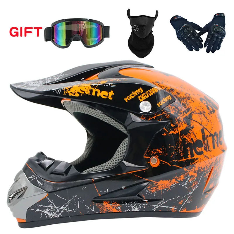 Man Woman Motocross Motorcycle Helmet ATV Motocross MTB MTB DH Racing Helmet Cross Helm Capacetes Send 3 pieces gift.