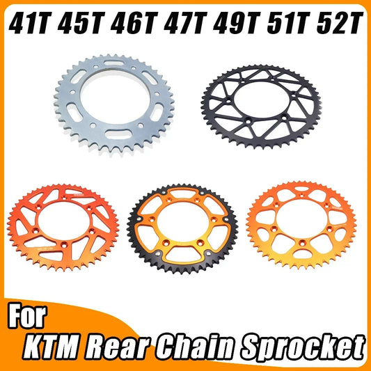 Motorcycle Rear Chain Sprocket 42T 45T 48T 50T 52T for KTM EXC SX XCW EXCF SXF MXC LC4 SMC SMR 125 144 150 200 250 300 450 525