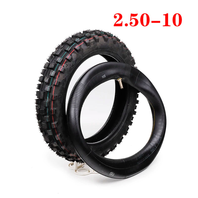 For Motorcycle Motocross Dirt Pit Bike front and rear tires 10 inches 2.50-10 outer tire 2.50-10 inner tube tire