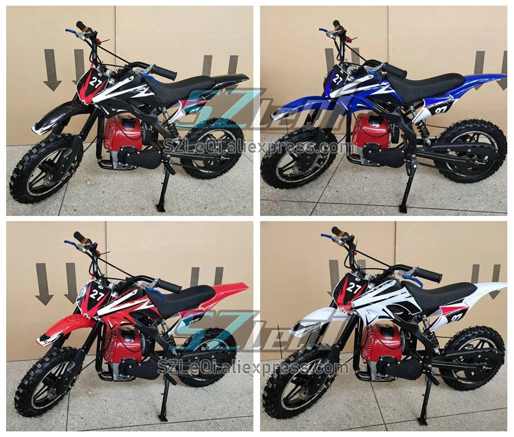 49/50CC 4 Stroke ATV OFF-road Gasoline Motorcycle Racing MOTO Dirt Bike Motorbike For Adult Children Boy Girl Child Student Men