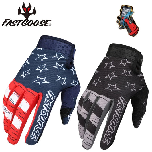 2024 FASTGOOSE Touch Screen Sweat Absorbent Breathable Motorcycle Unisex All-finger Outdoor Bicycle Racing Sports Cycling Gloves