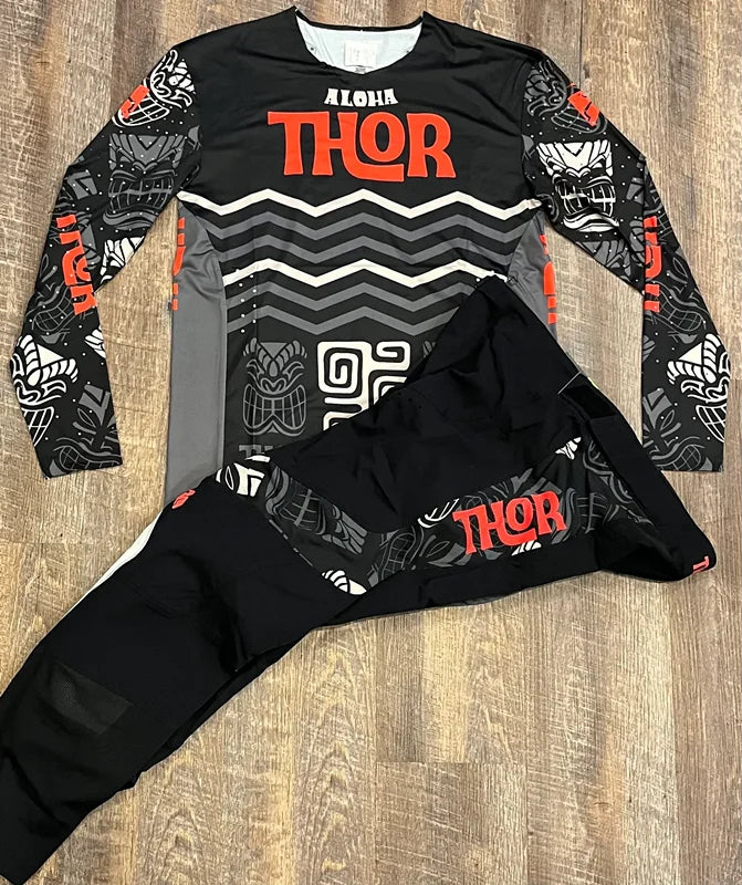 Black Gold thor mx 2025 fh Motocross Gear Set Prime Pro MX Jersey Set Dirt Bike Clothing Motorcycle Racing Suit