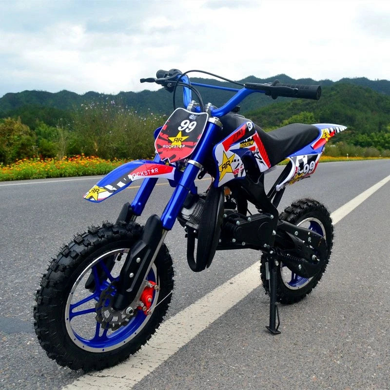 49Cc Off-Road Motorcycle Children's Mountain Motorcycle Mini Locomotive Gasoline Small Off-Road Two-Wheel Competitive Small Part